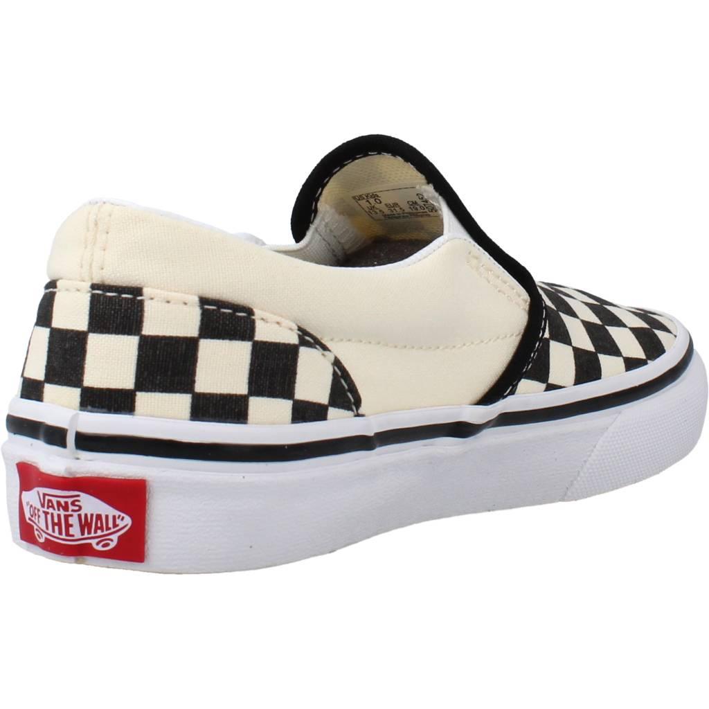 VANS CLASSIC SLIP-ON CHECKERBOARD en color BLANCO  (3)