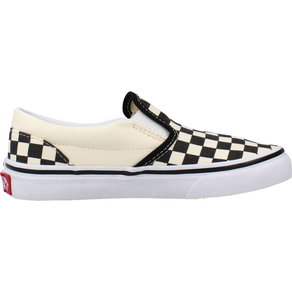 VANS CLASSIC SLIP-ON CHECKERBOARD en color BLANCO  (4)