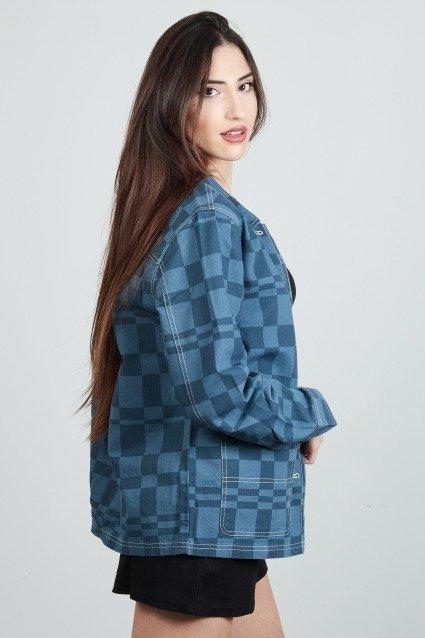 VANS DRILL II CHORE PRINT JACKET en color AZUL  (3)