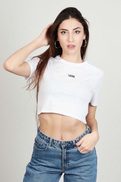 VANS FLYING V CROP CREW en color BLANCO  (1)