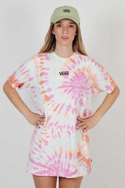 VANS CENTER VEE WASH TEE DRESS en color BLANCO  (1)