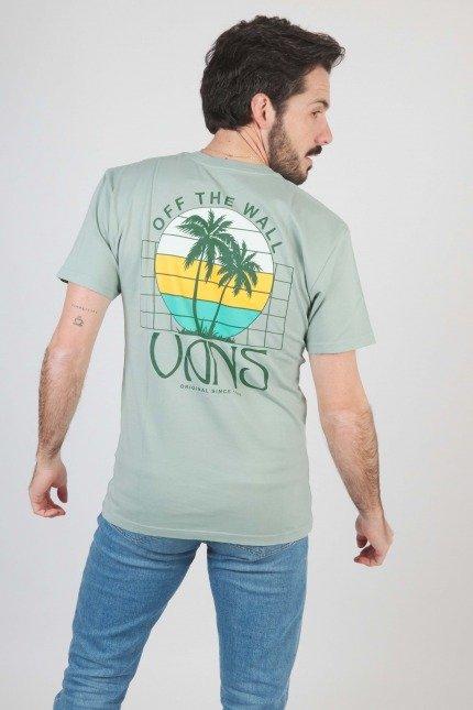 VANS SUNSET DUAL PALM VINTAGE SS TEE en color VERDE  (3)