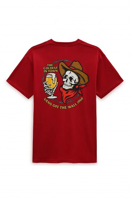 VANS COLDEST IN TOWN SS TEE en color ROJO  (1)
