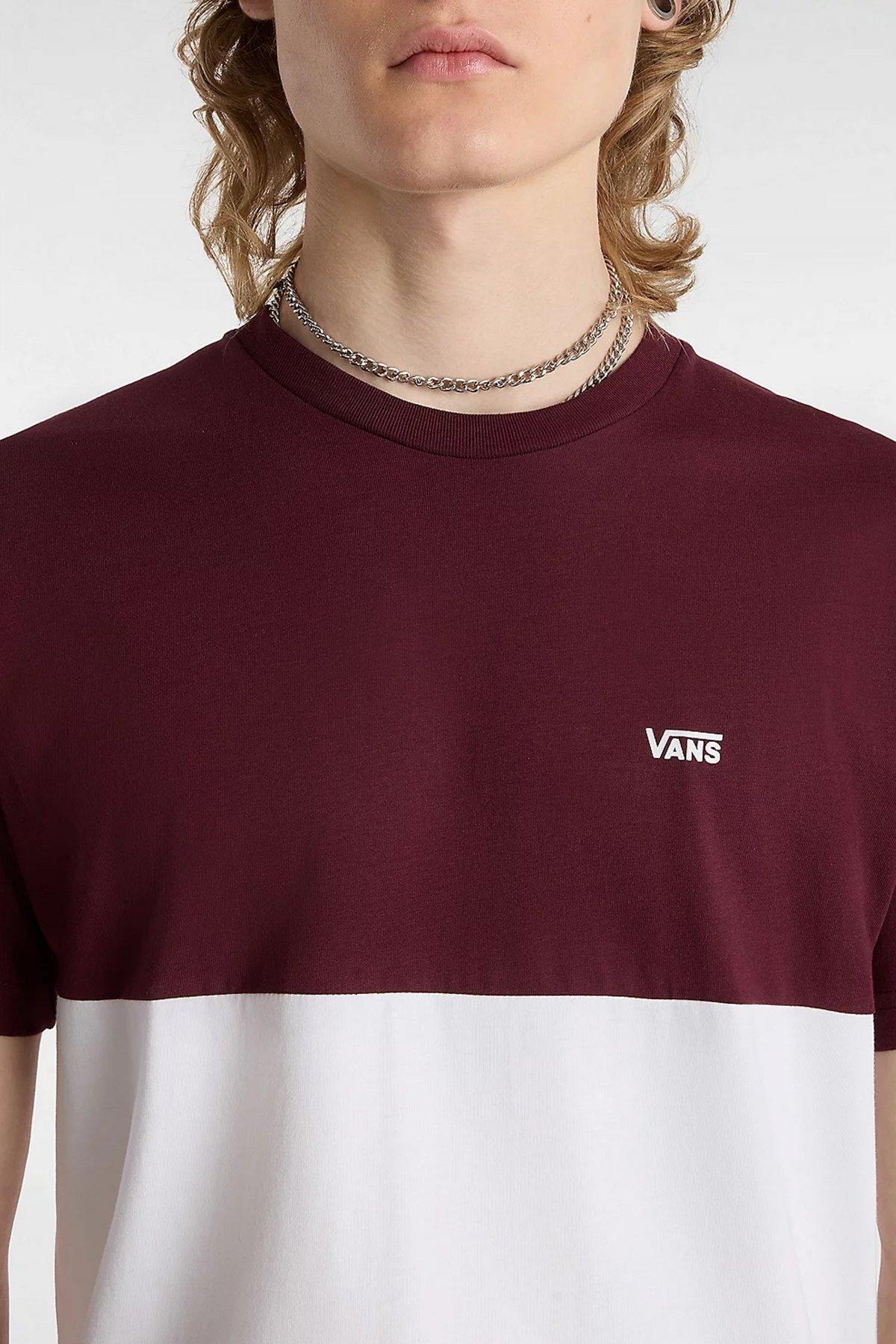 VANS COLORBLOCK TEE en color BURDEOS  (4)