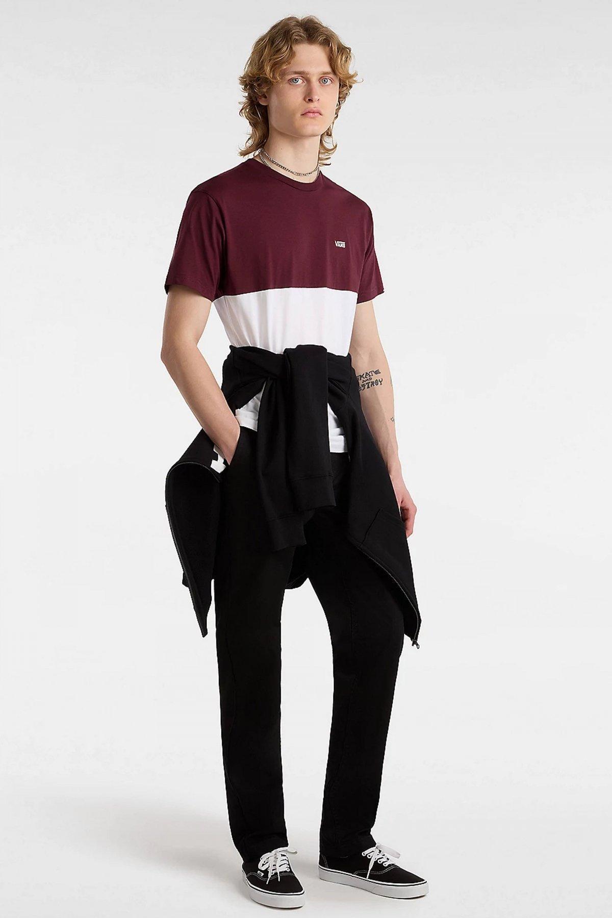 VANS COLORBLOCK TEE en color BURDEOS  (5)