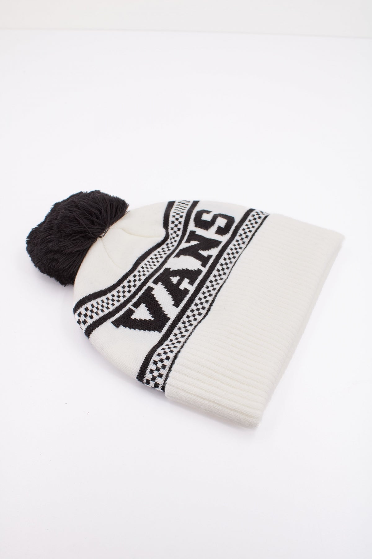 VANS CHECK POM BEANIE en color BLANCO  (2)