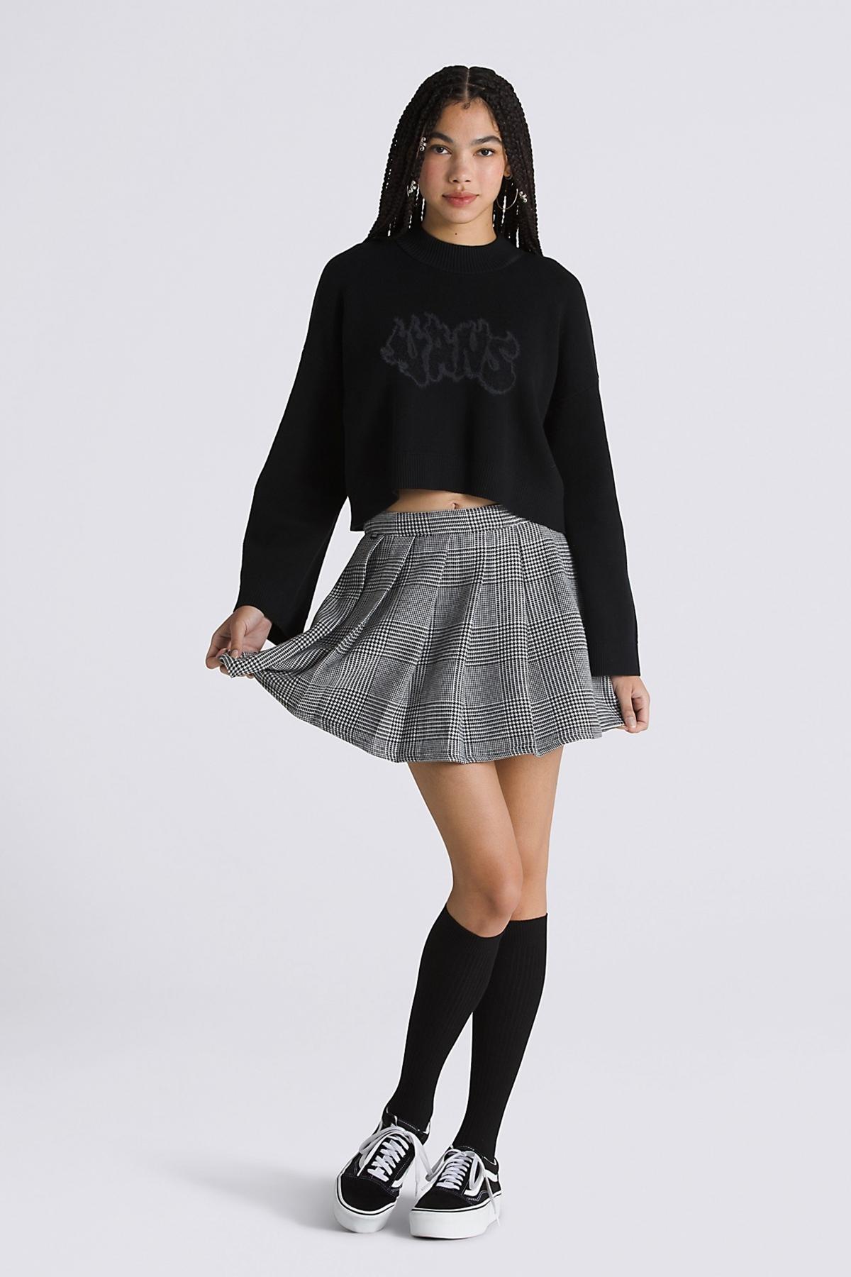 VANS NINA PLAID PLEATED SKI en color NEGRO  (4)