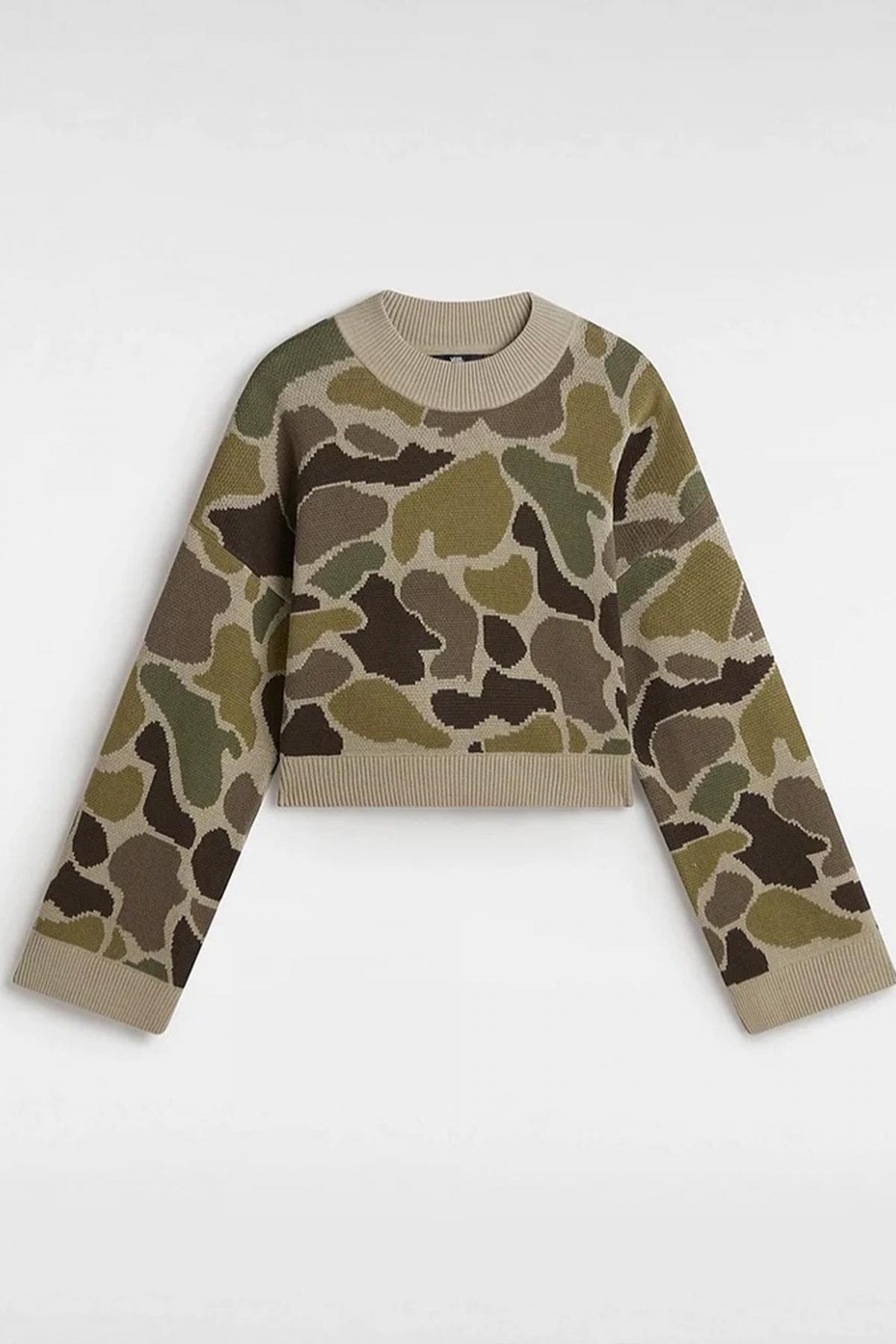 VANS CAMMILE CAMO PULLOVER en color VERDE  (2)