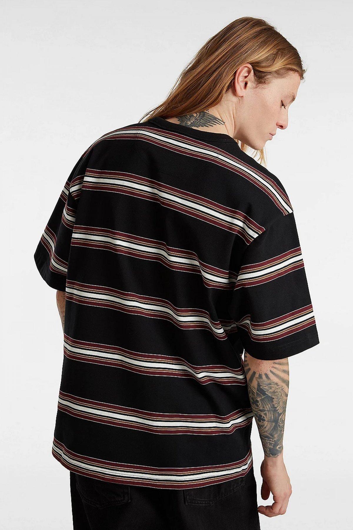 VANS MESA STRIPE SS SHIRT en color NEGRO  (3)