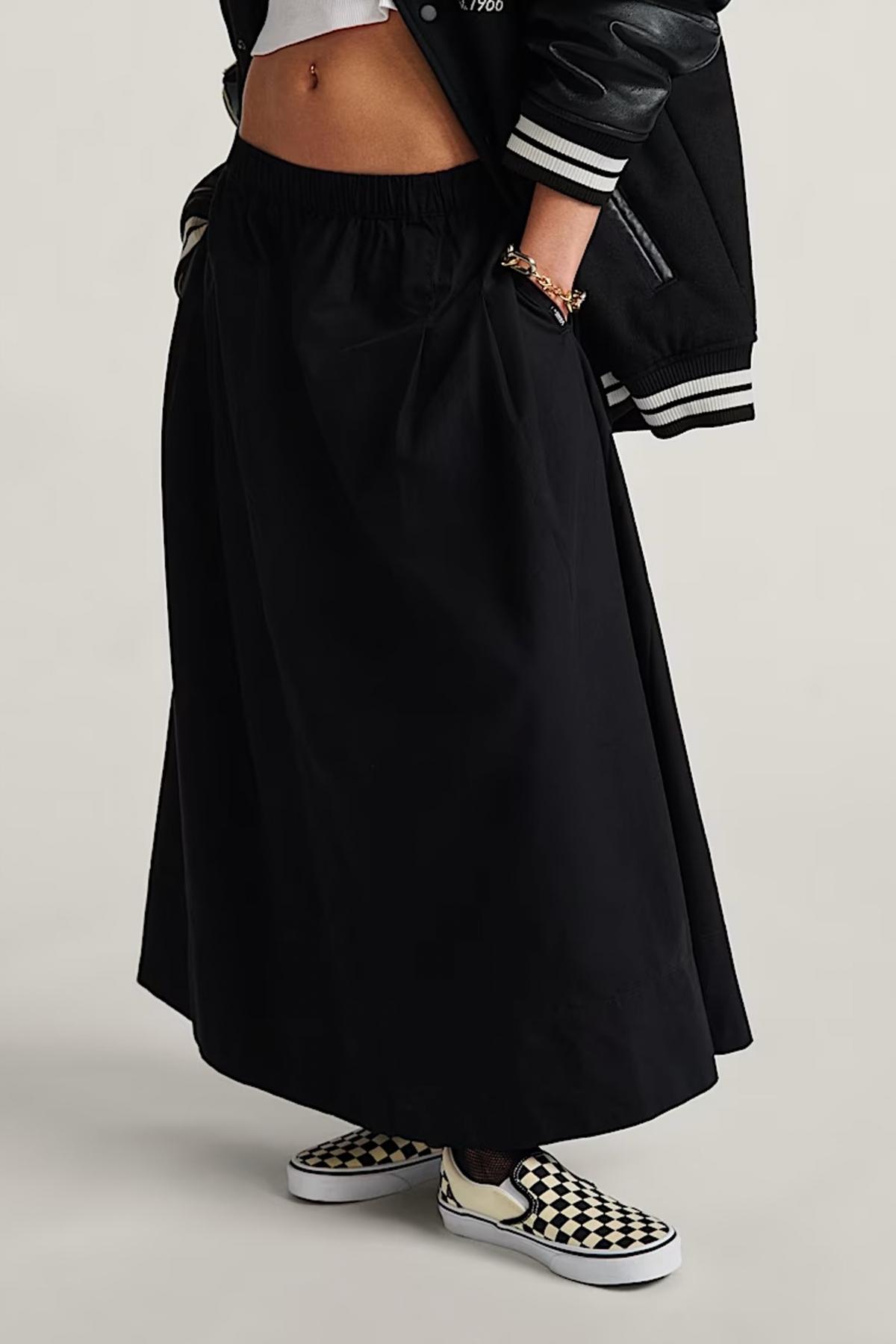 VANS FRANCESCA FULL SKIRT en color NEGRO  (1)