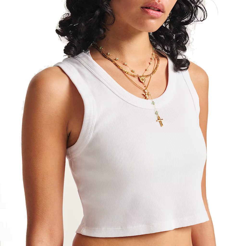 VANS DREW RIB TANK SKATE CL en color BLANCO  (1)