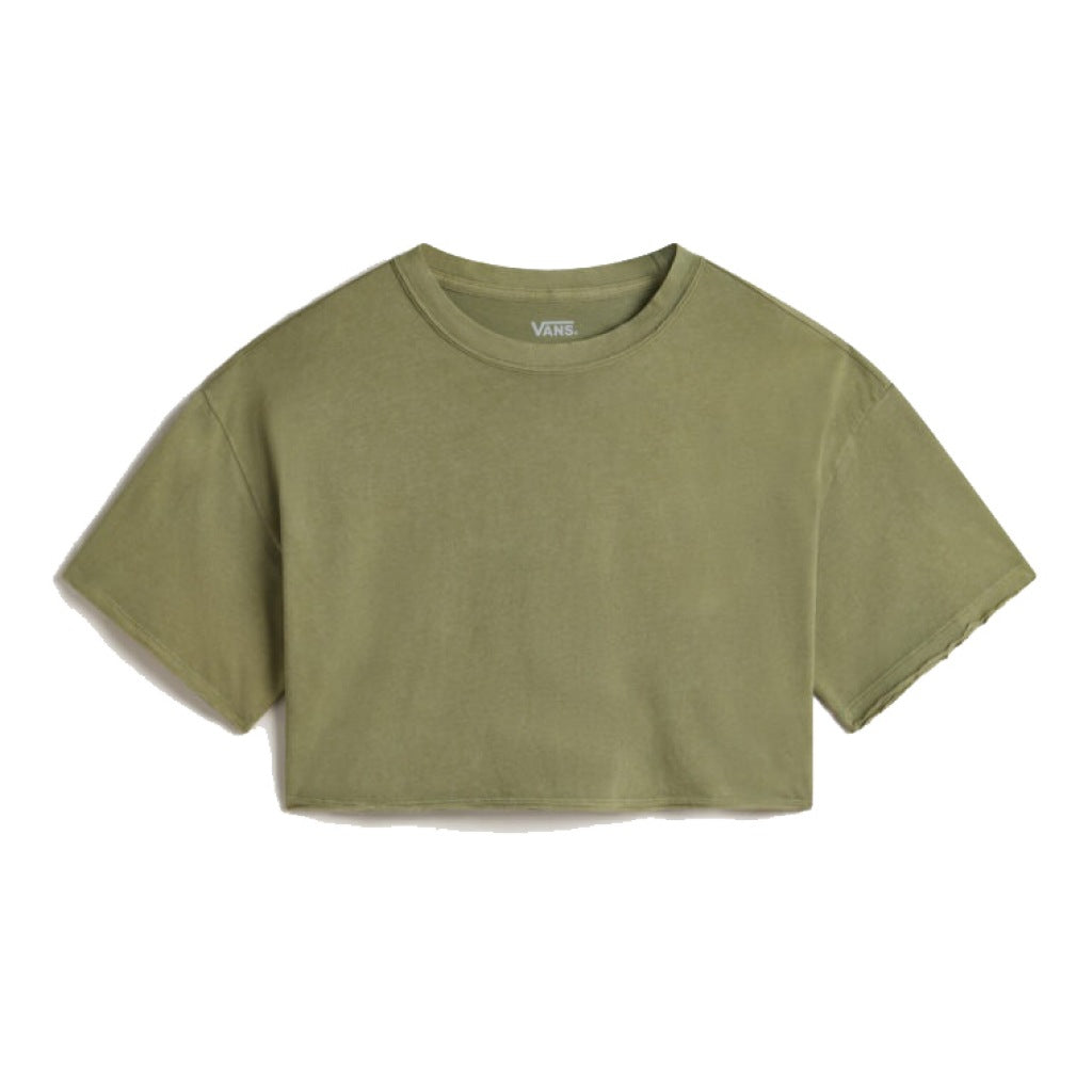 VANS RELAXED CROP WASH SS T en color VERDE  (3)