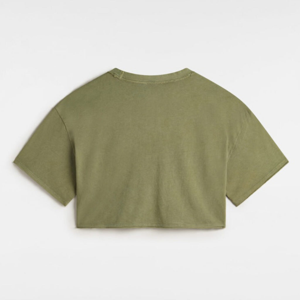 VANS RELAXED CROP WASH SS T en color VERDE  (4)