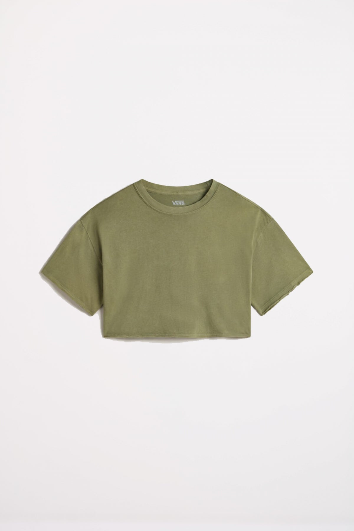 VANS RELAXED CROP WASH SS T en color VERDE  (1)