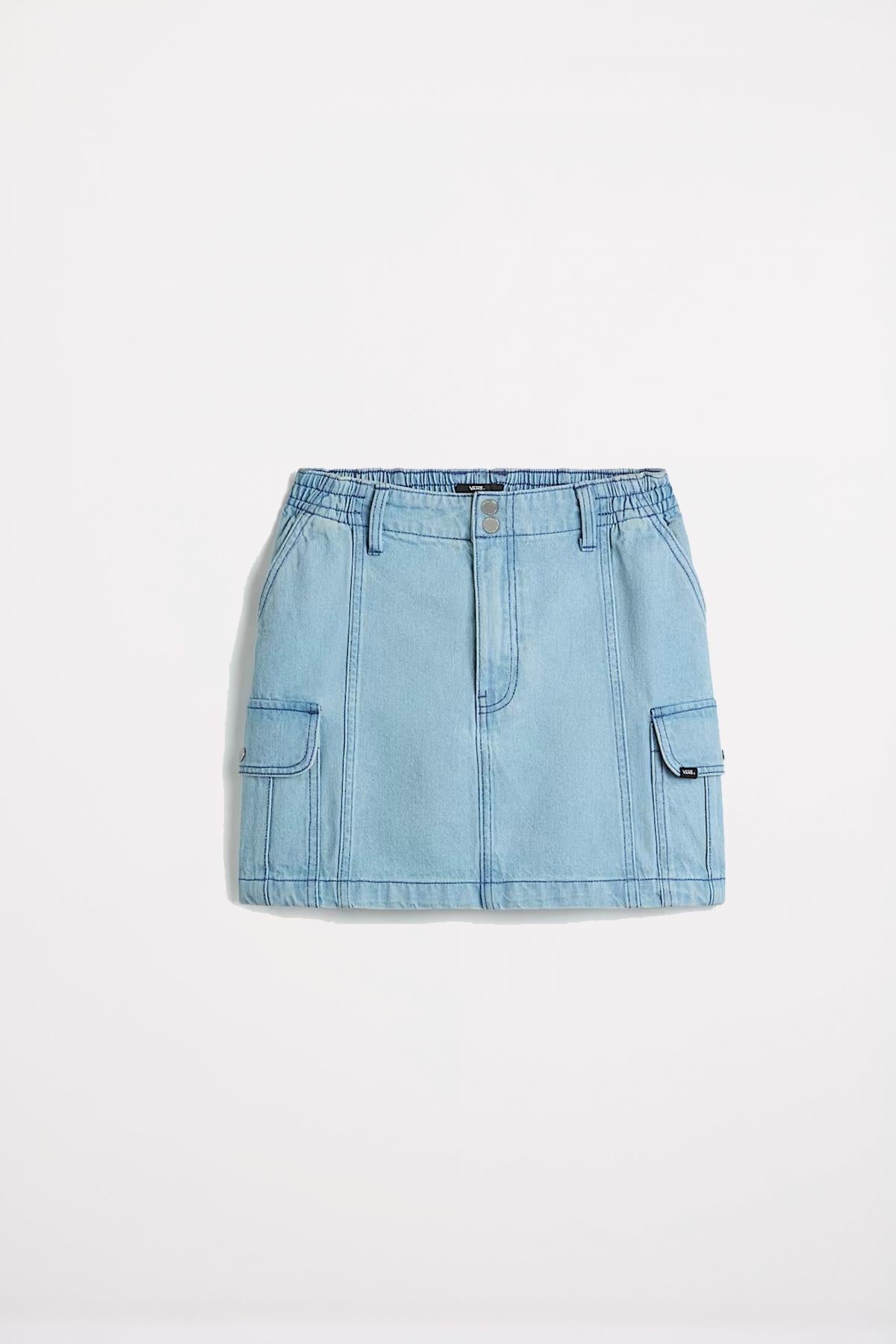 VANS  SIDEWALK DENIM SKIRT en color AZUL  (2)