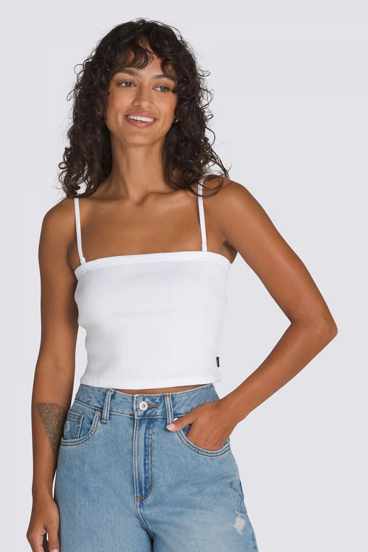 VANS DREW RIB TUBE TOP en color BLANCO  (1)