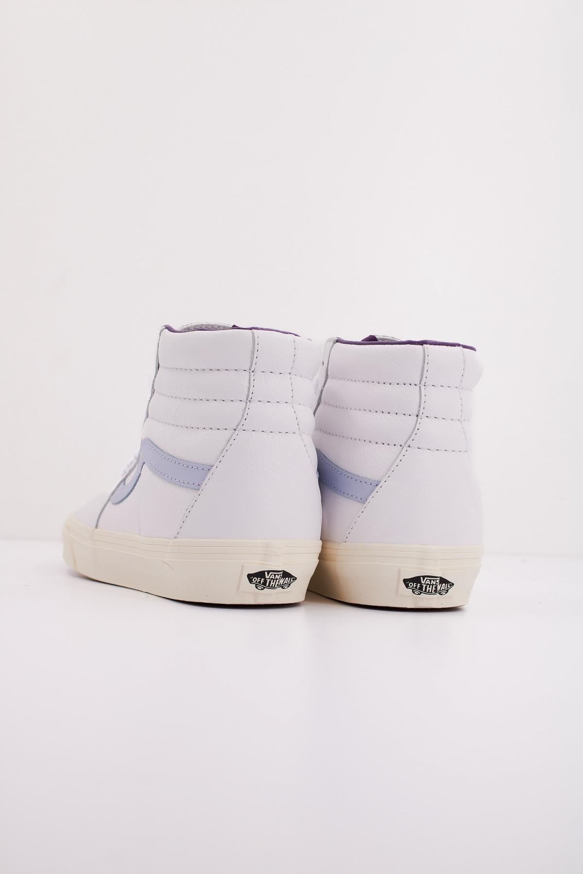 VANS SK-HI PREMIUM LEATHER en color BLANCO  (4)