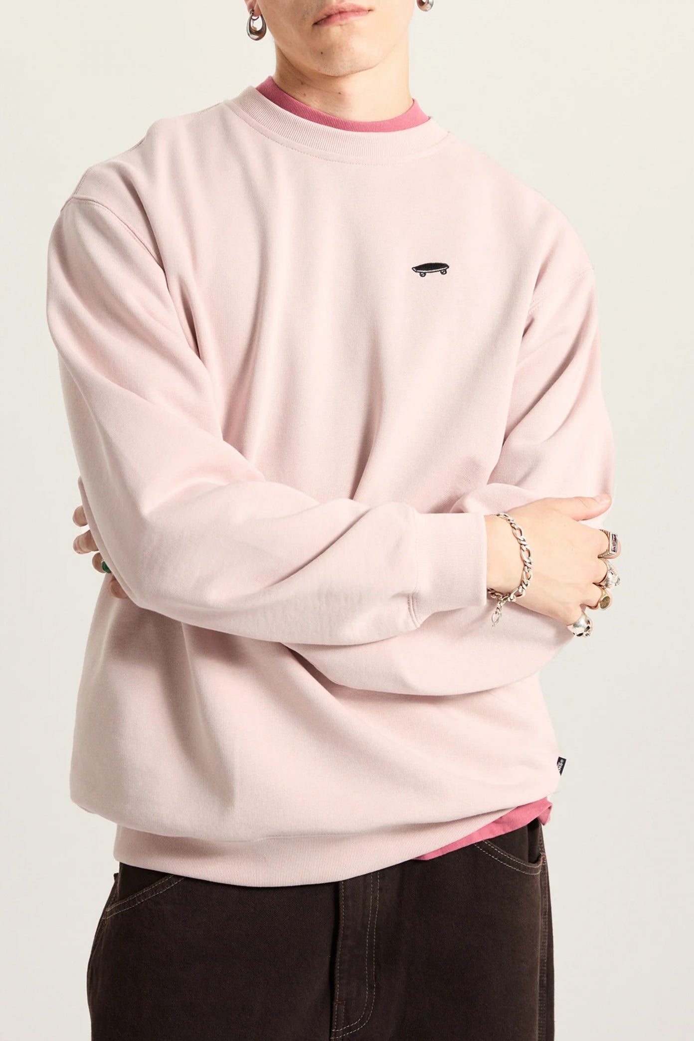 VANS SALTON LOOSE FT CREW en color ROSA  (1)