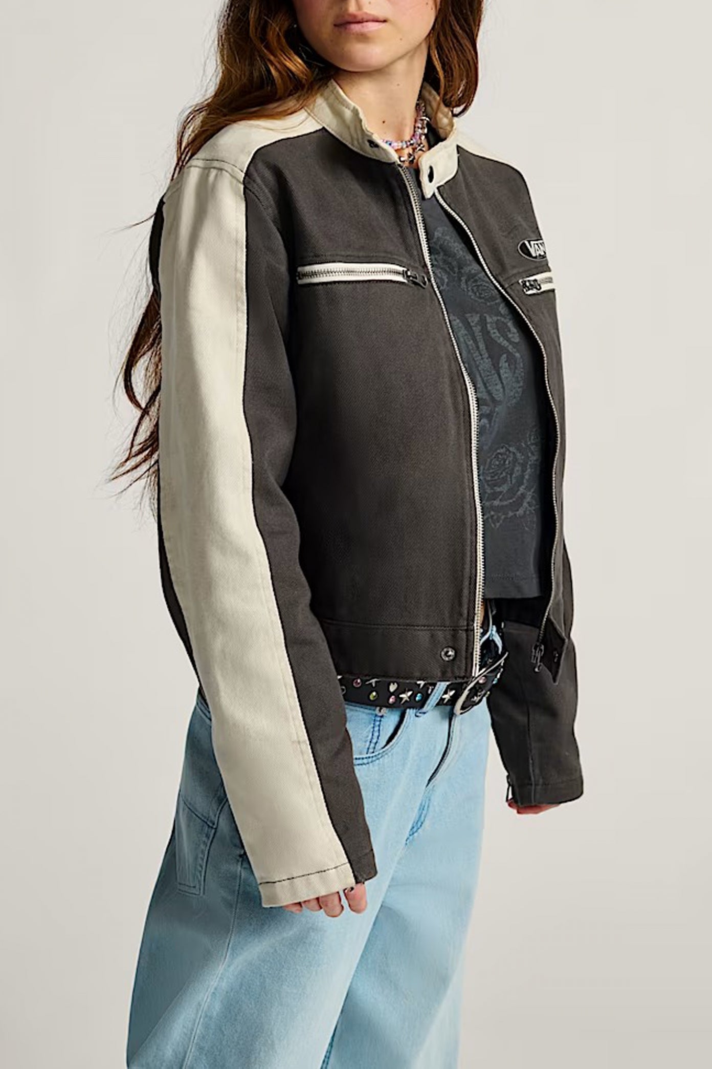 VANS RYDEN BIKER JACKET FAD en color MARRON  (1)