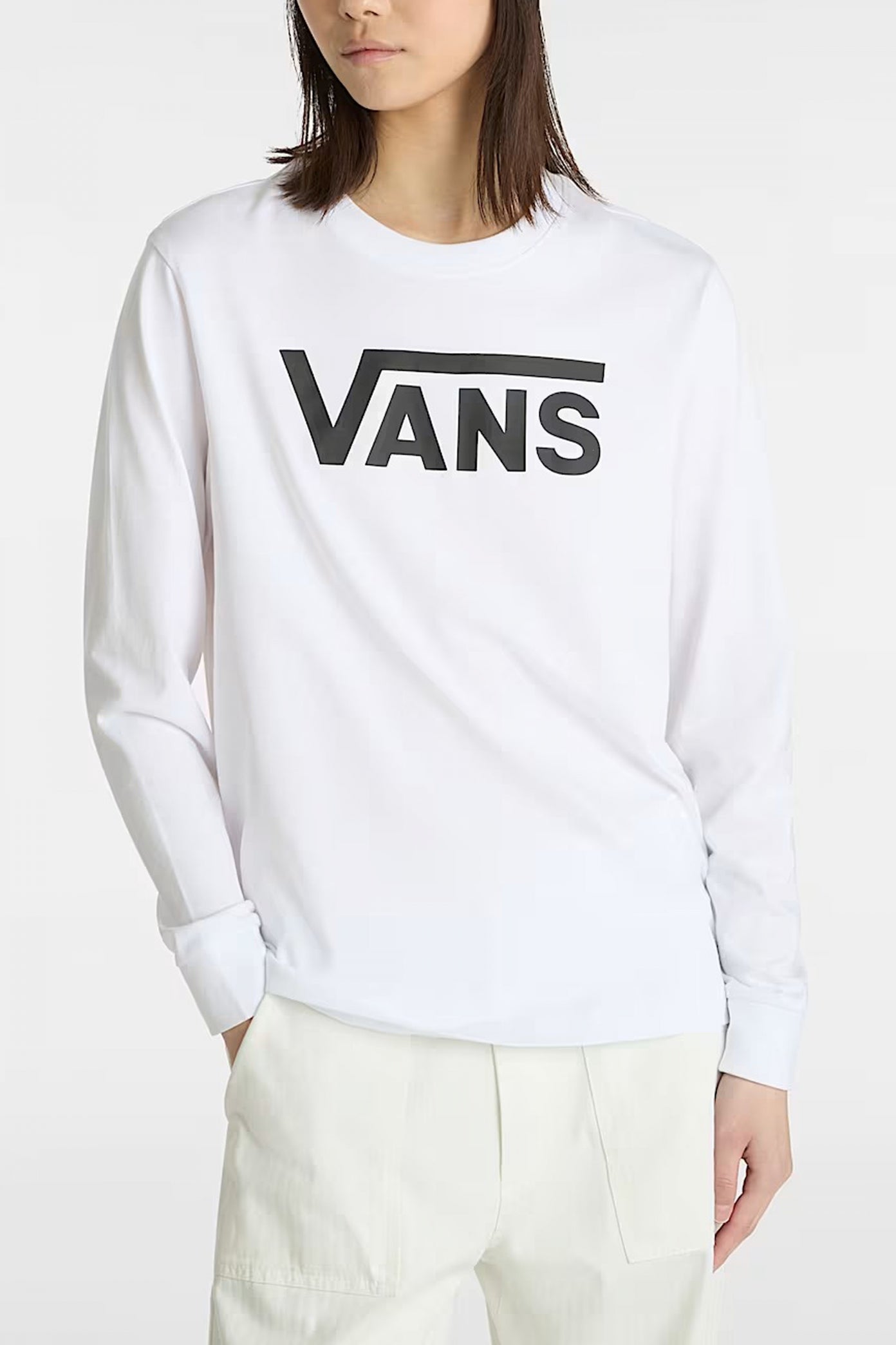 VANS CLASSIC LS TEE en color BLANCO  (1)
