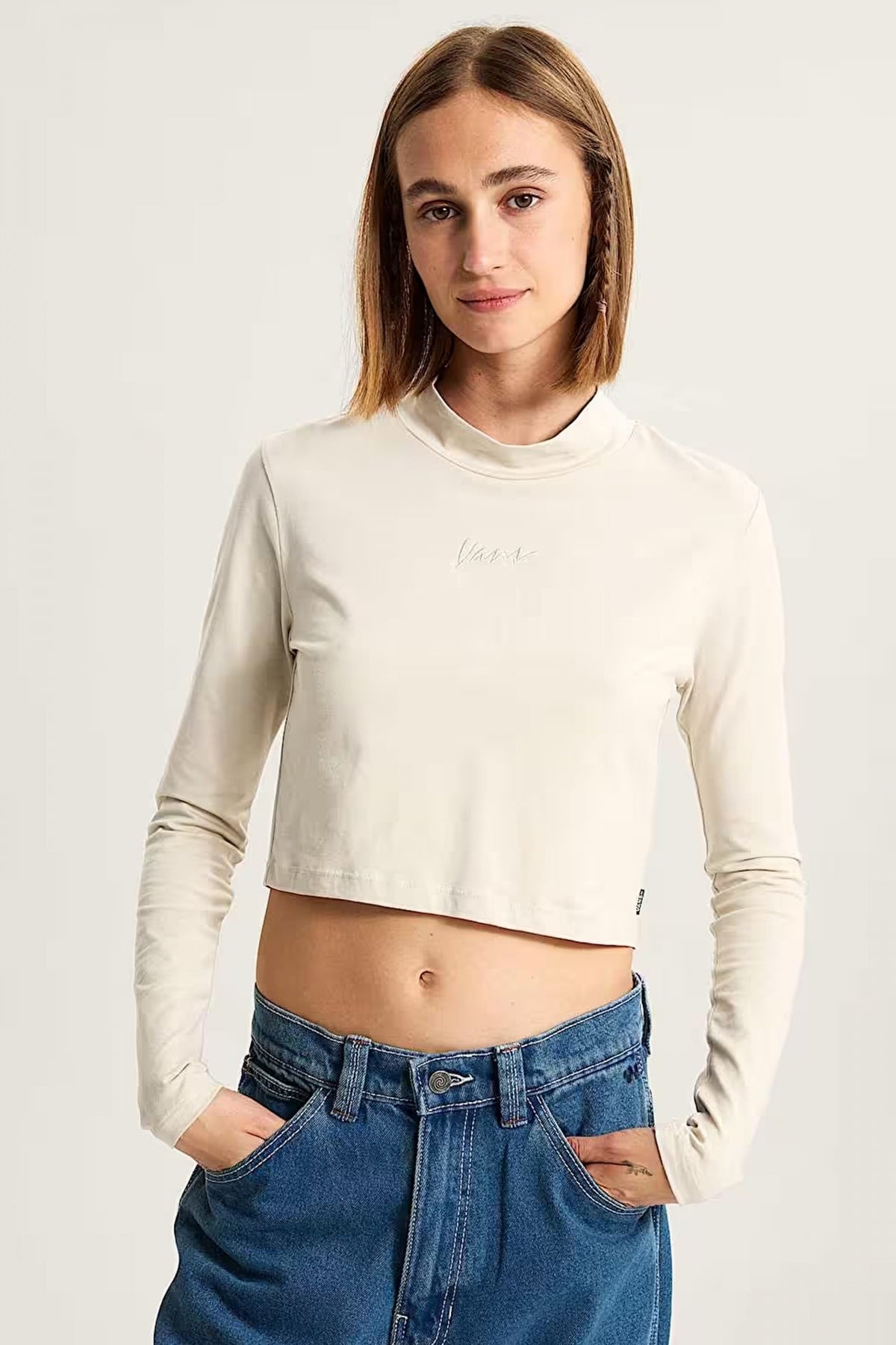 VANS SCRIPT MINI MOCK LS en color BEIS  (1)