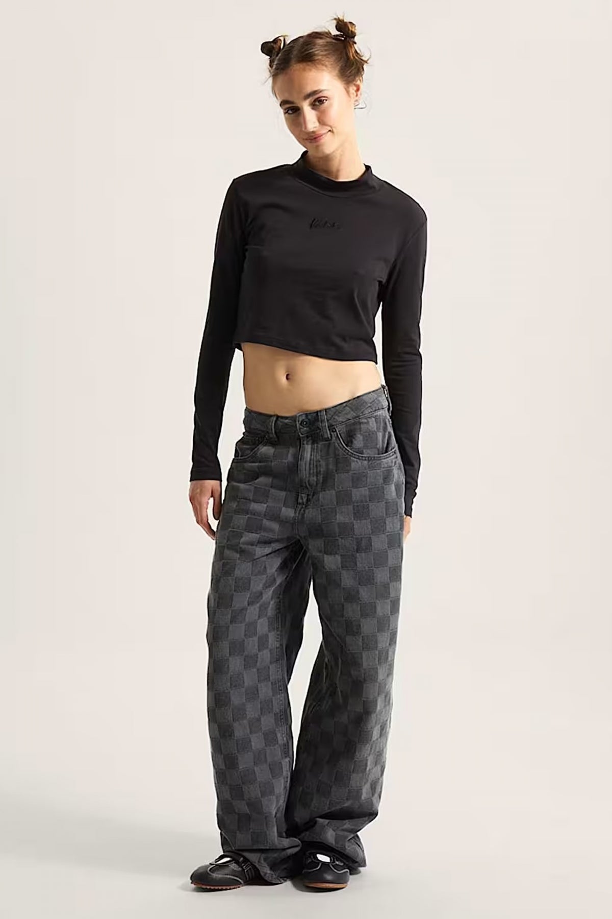 VANS SCRIPT MINI MOCK LS en color NEGRO  (4)