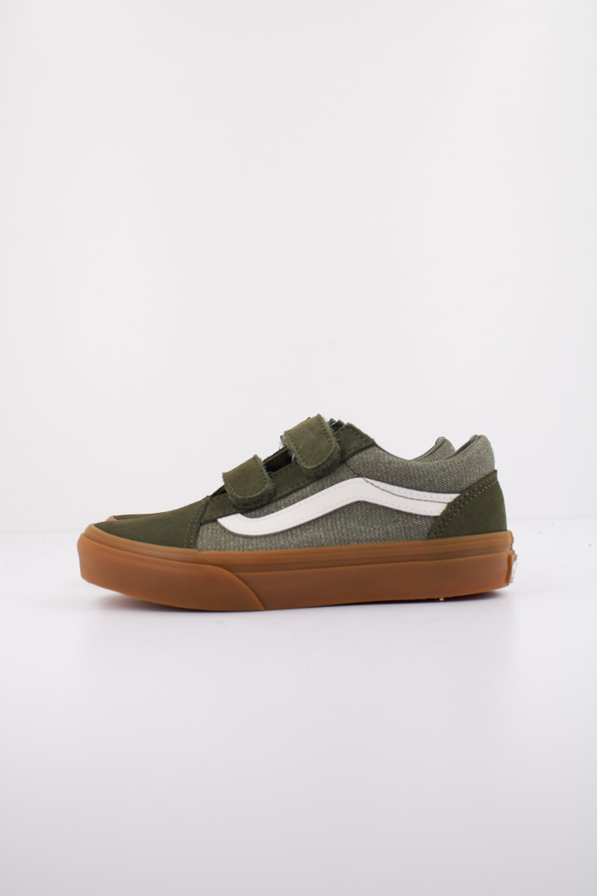 VANS OLD SKOOL V DENM en color VERDE  (1)