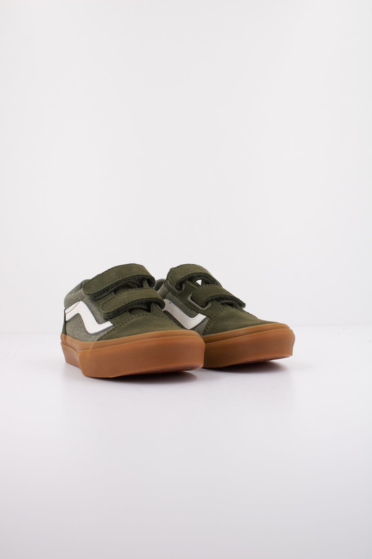 VANS OLD SKOOL V DENM en color VERDE  (2)