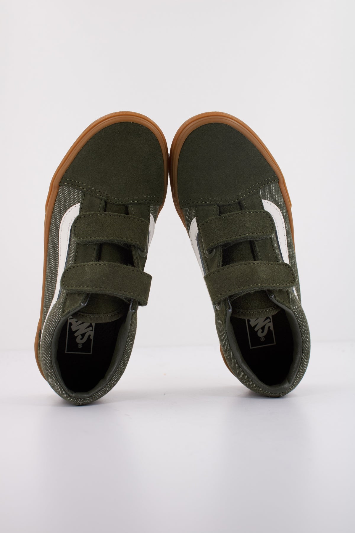 VANS OLD SKOOL V DENM en color VERDE  (3)