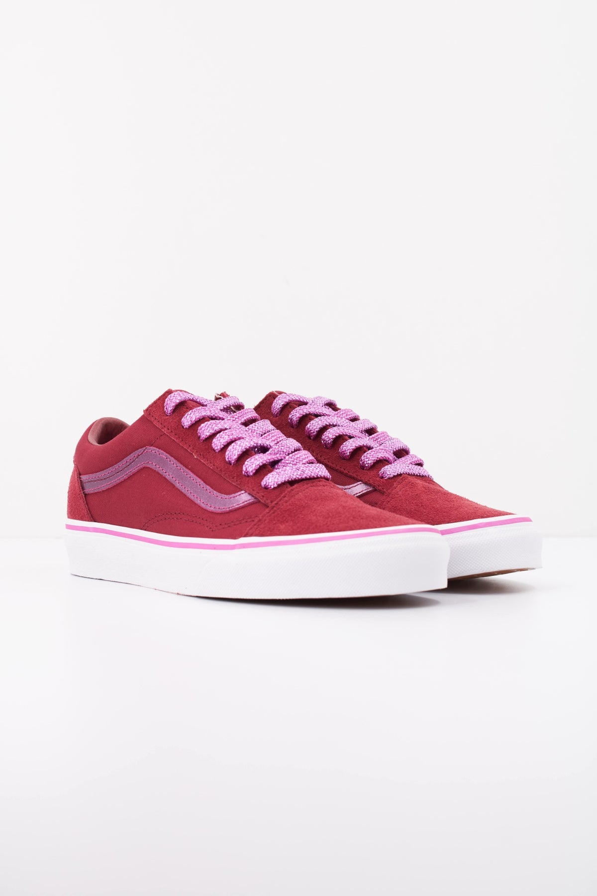 VANS OLD SKOOL MTLC en color BURDEOS  (2)