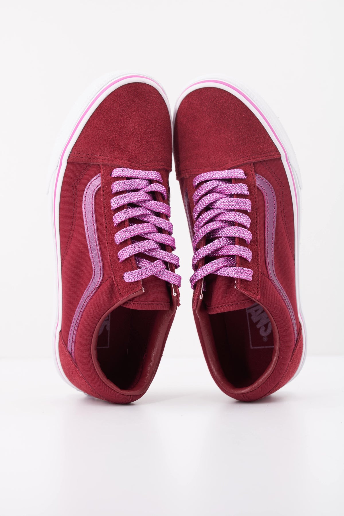 VANS OLD SKOOL MTLC en color BURDEOS  (3)