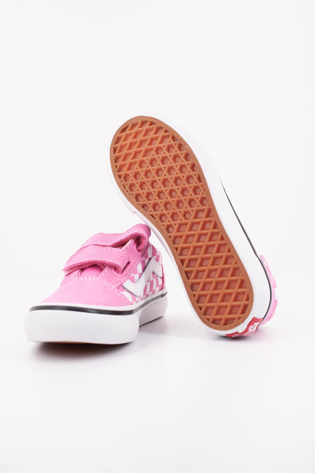 VANS OLD SKOOL V CHECKERBOA en color ROSA  (5)