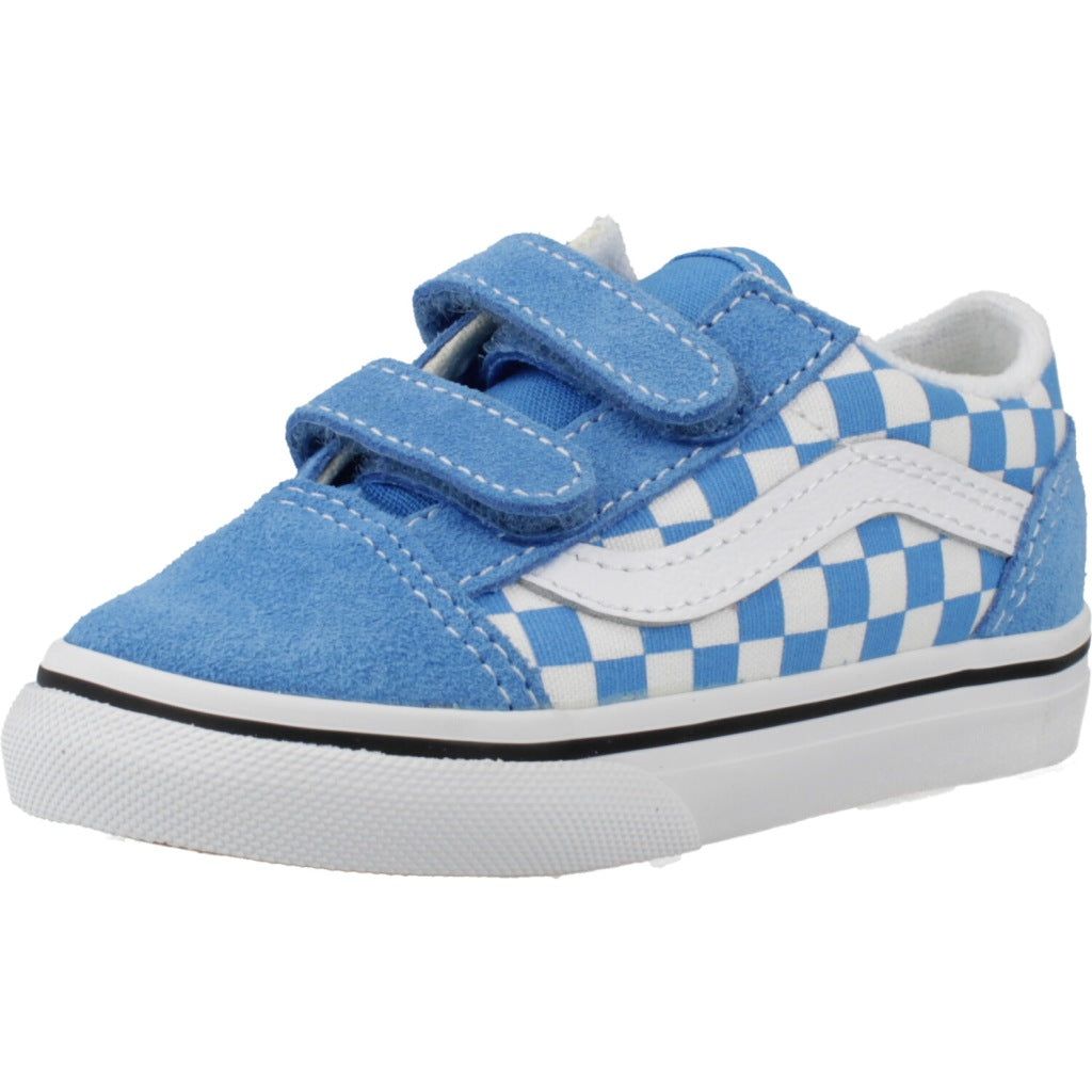 VANS OLD SKOOL V CHECKBOARD en color AZUL  (1)