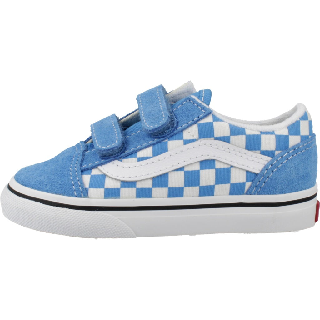 VANS OLD SKOOL V CHECKBOARD en color AZUL  (2)