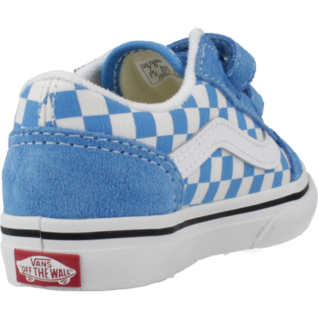 VANS OLD SKOOL V CHECKBOARD en color AZUL  (3)