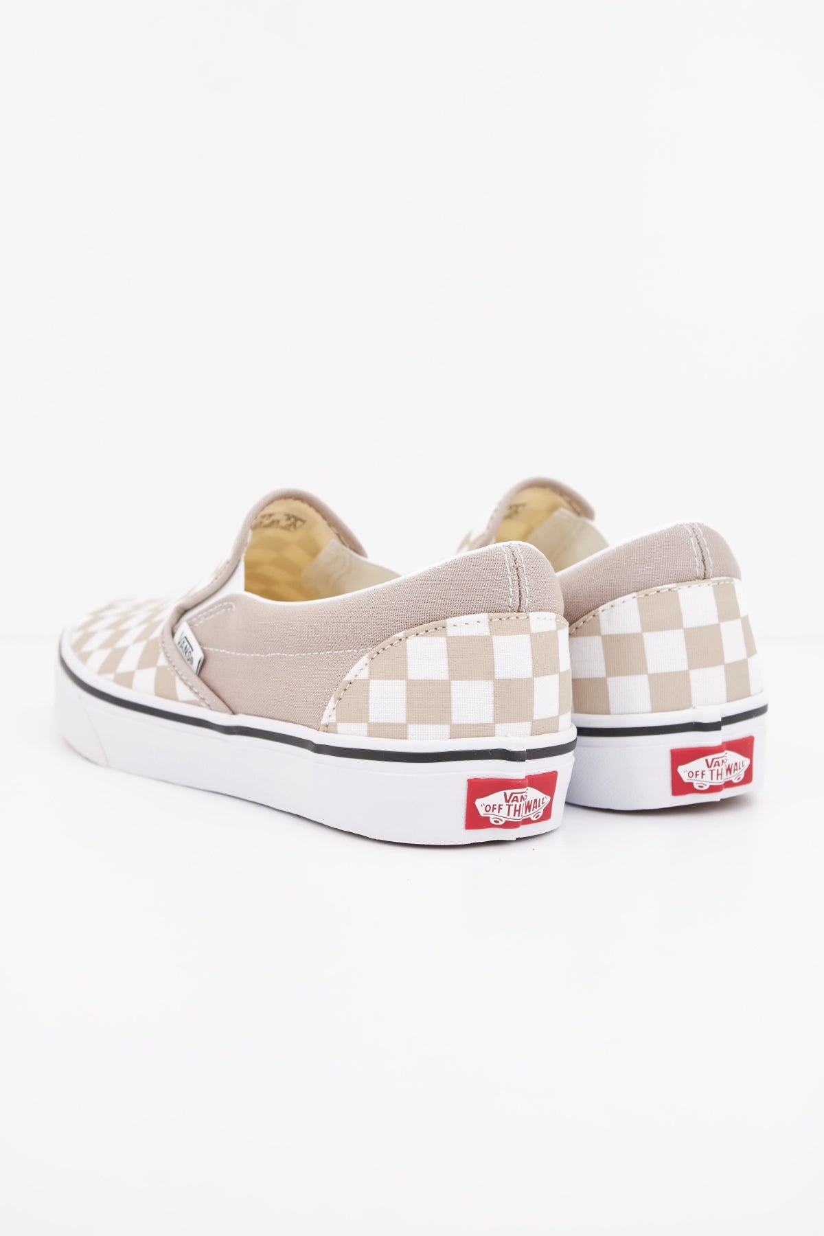 VANS CLASSIC SLIP ON CHECKB en color BEIS  (4)