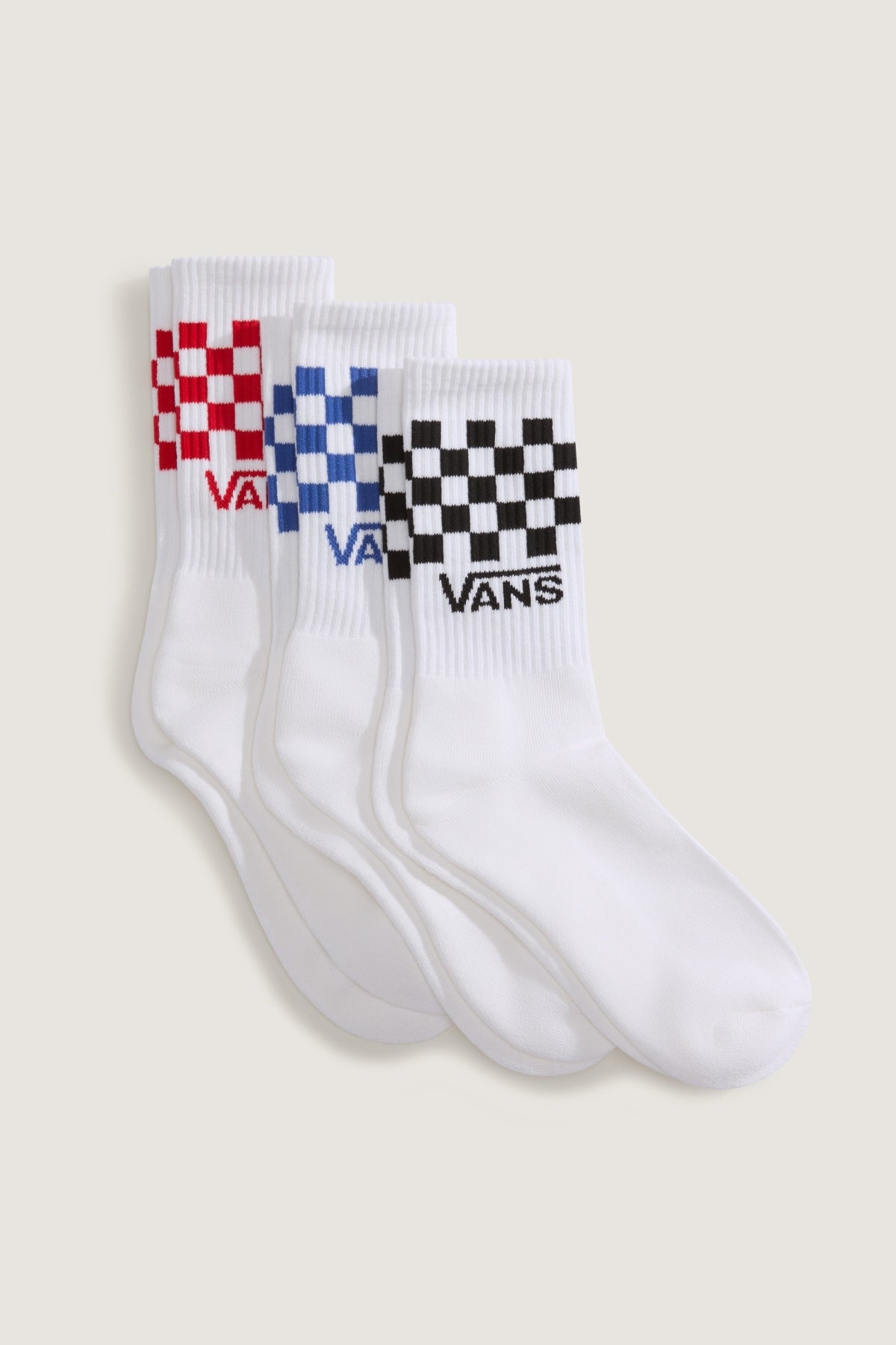 VANS VNQBUWHT CLASSIC CHECK CREW en color BLANCO  (2)