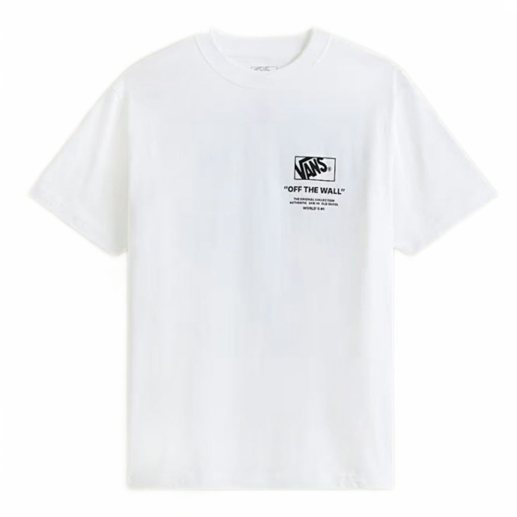 VANS VNPEWWHT STACKED HI SS TEE en color BLANCO  (4)