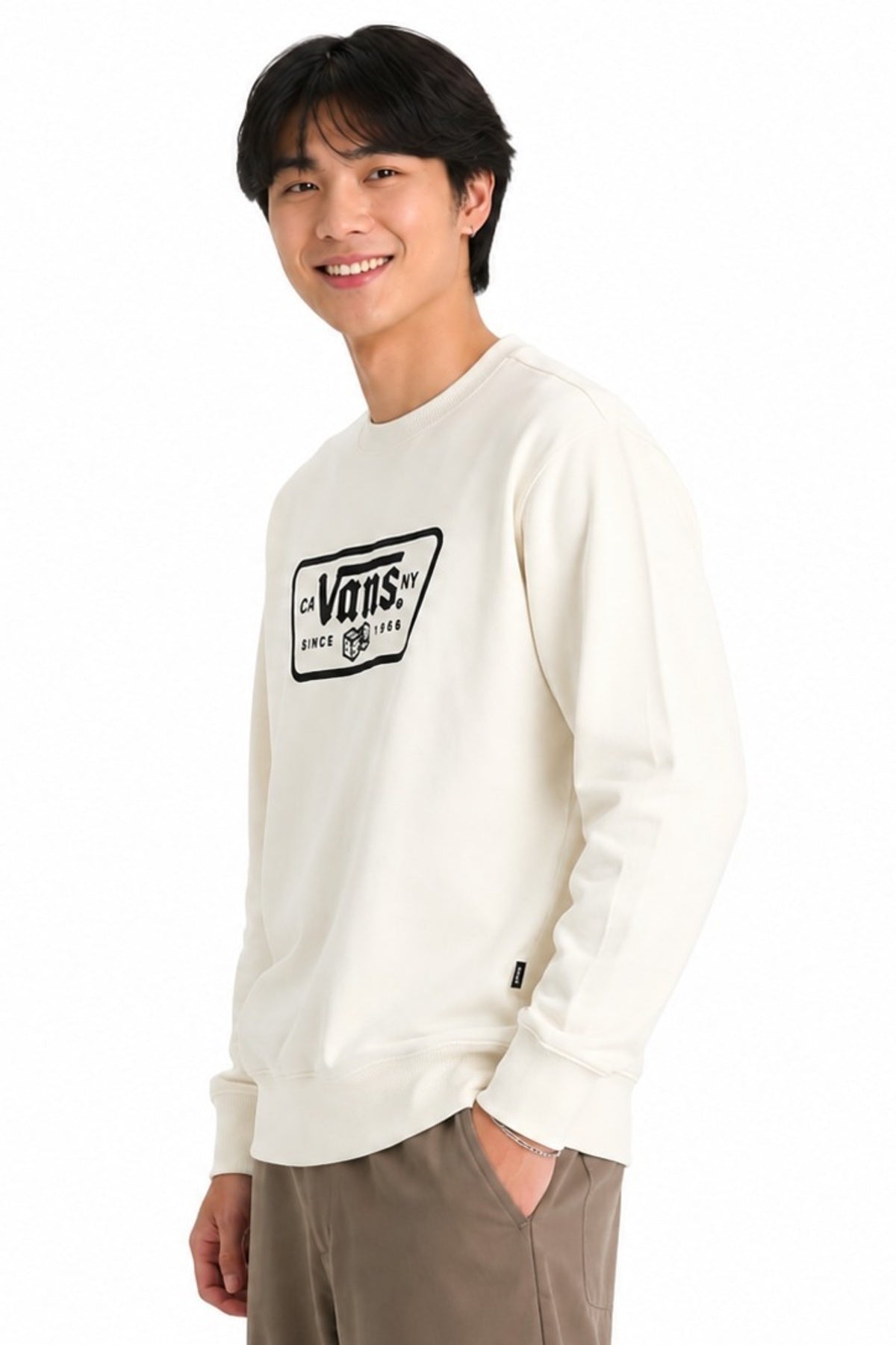 VANS VNWTRFS KNU PATCH CREW en color BLANCO  (2)