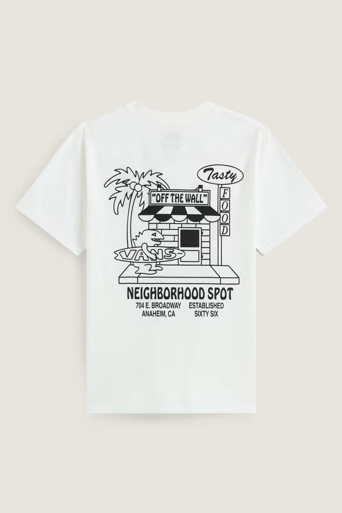 VANS VNWHT FOOD SPOT SS TEE en color BLANCO  (2)