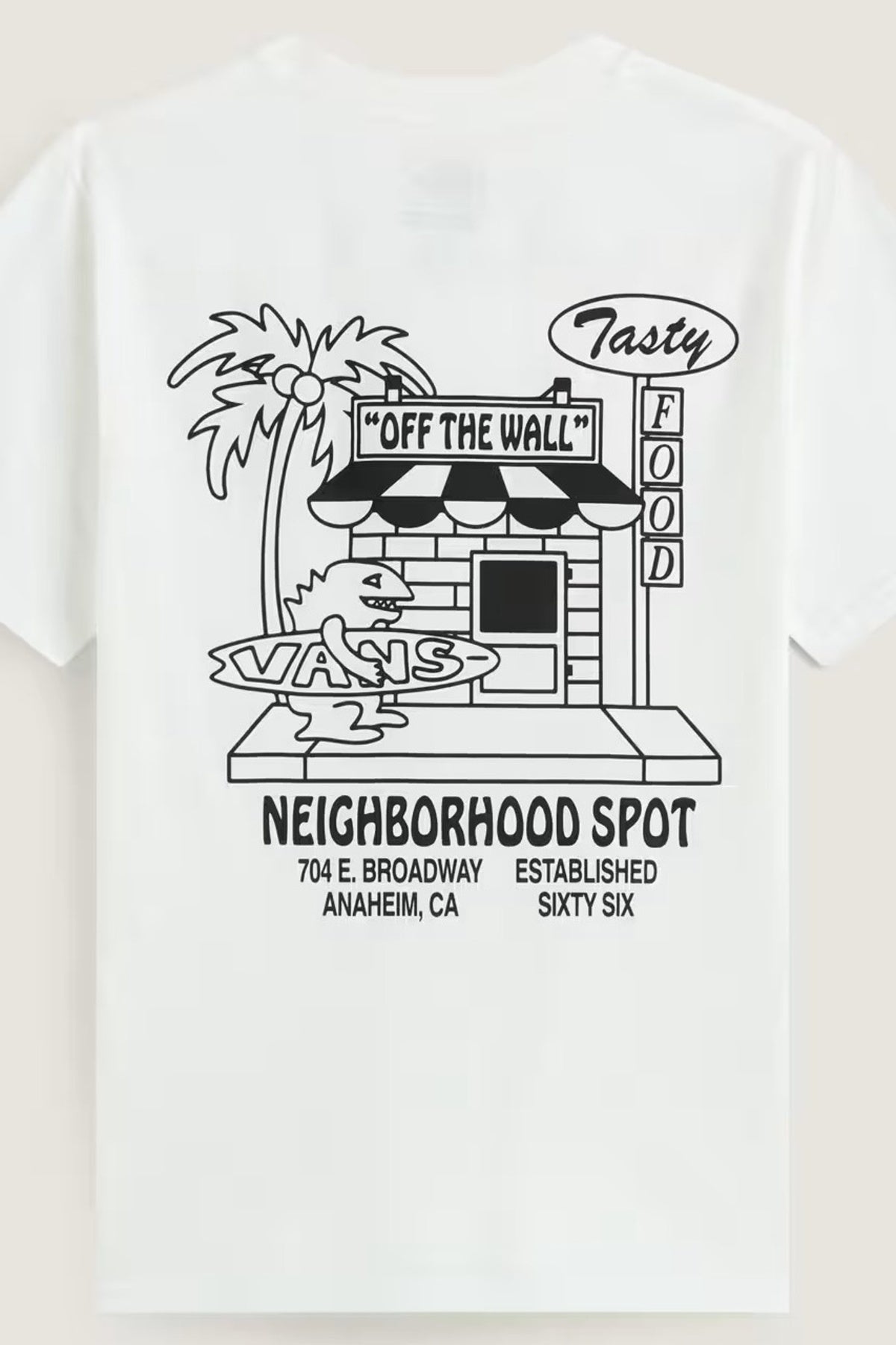 VANS VNWHT FOOD SPOT SS TEE en color BLANCO  (3)