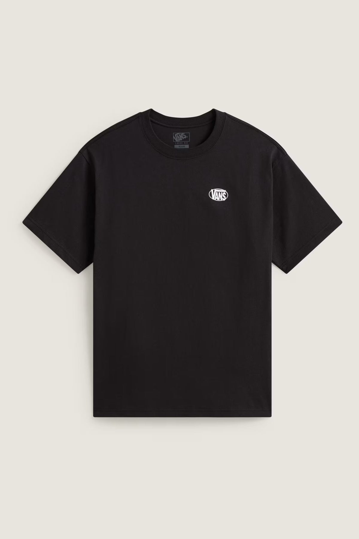 VANS VNFEBLK OVAL LOGO LOOSE SS TEE en color NEGRO  (1)