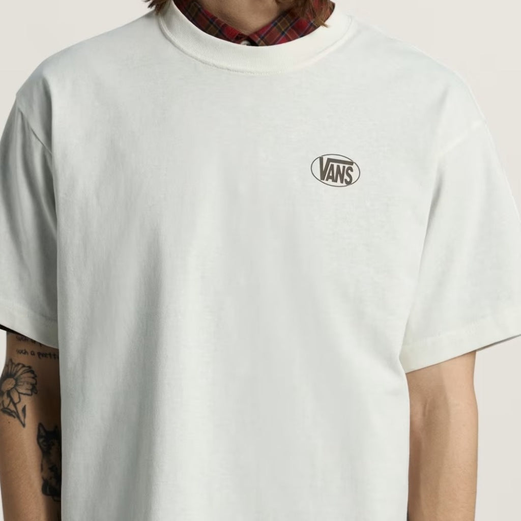 VANS VNFEFS OVAL LOGO LOOSE SS TEE en color BLANCO  (5)