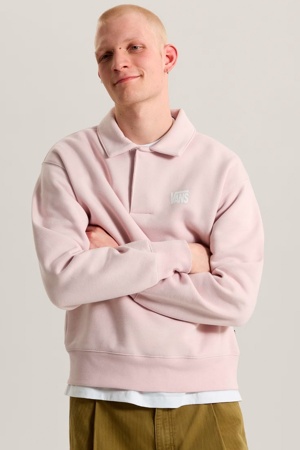 VANS VNXHDHH POLO FLEECE PULLOVER en color ROSA  (1)