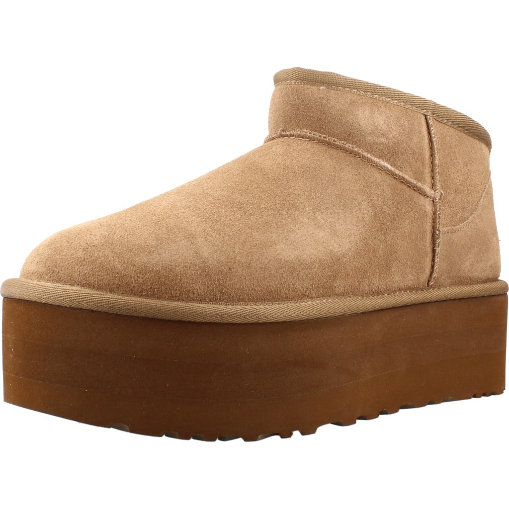 UGG CLASSIC ULTRA MINI PLATF en color MARRON CLARO  (1)