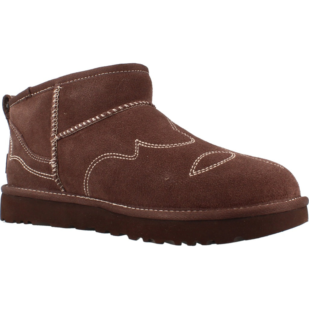 UGG W CLASSIC ULTRA MINI WESTERN en color MARRON  (5)