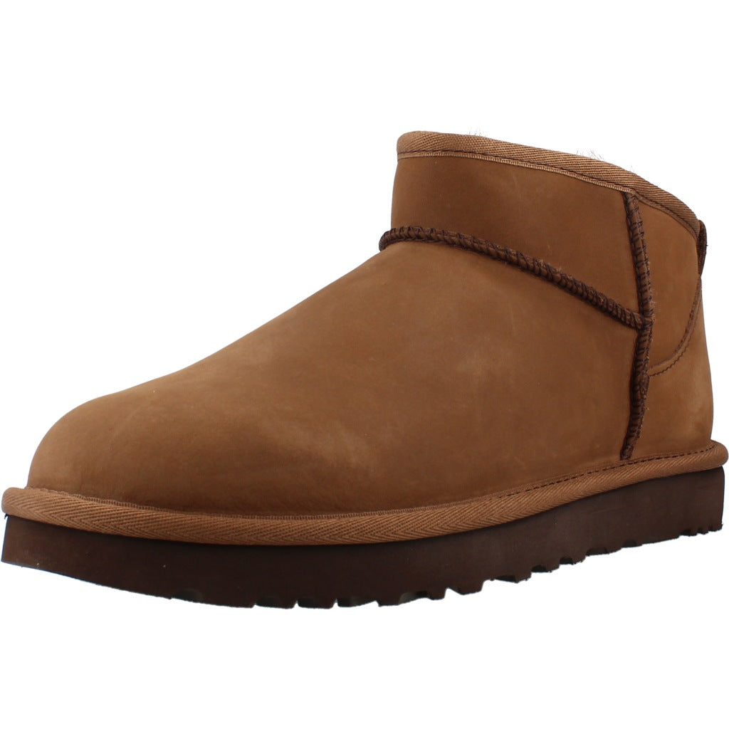 UGG W CLASSIC ULTRA MINI NUBUCK en color MARRON  (1)