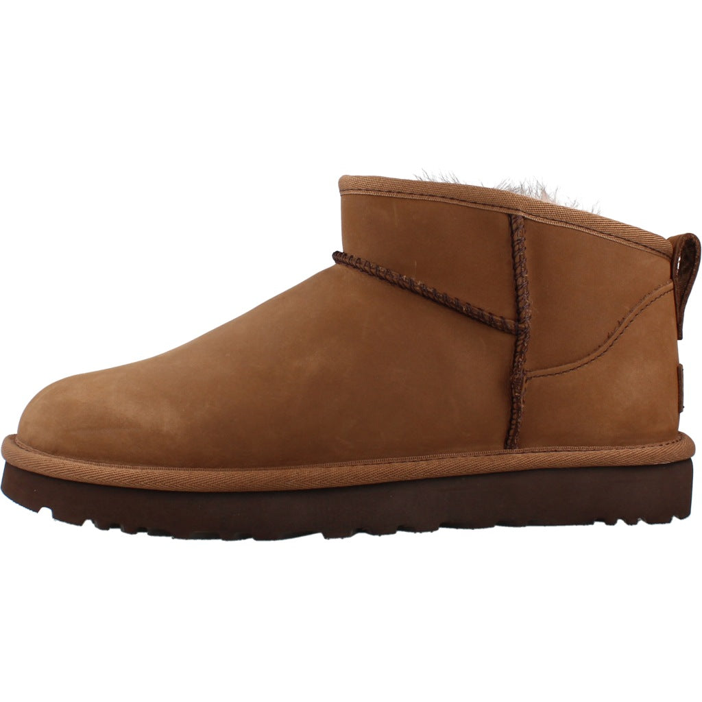 UGG W CLASSIC ULTRA MINI NUBUCK en color MARRON  (2)