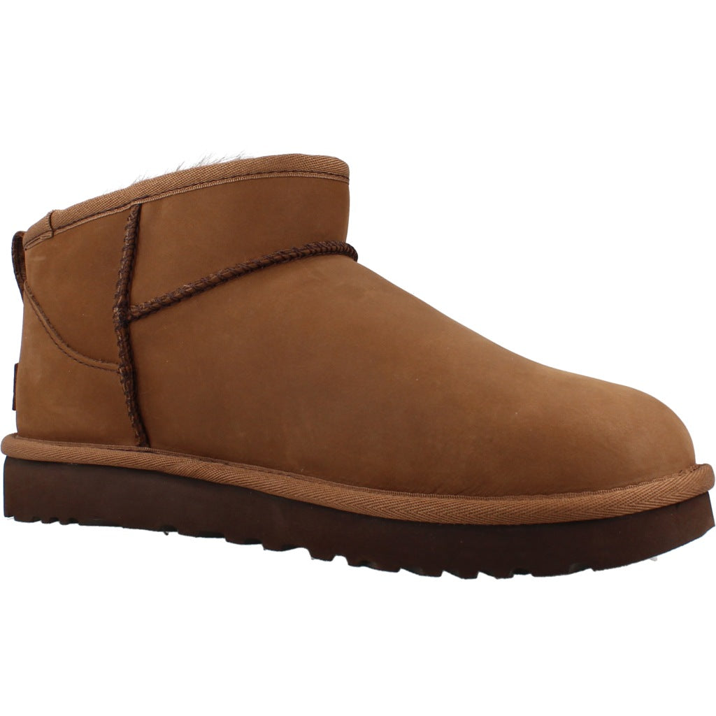 UGG W CLASSIC ULTRA MINI NUBUCK en color MARRON  (5)
